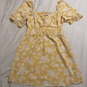Yellow & White Floral Abercrombie & Fitch dress